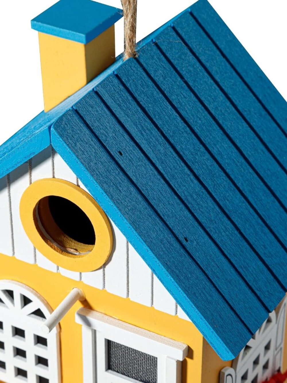 Hanging Colourful Birdhouse Bird Feeder, Wooden Humming Bird Nest, Garden Countr - Picture 6 of 8
